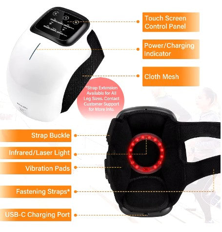 Elektrisk Knämassagemaskin – Infraröd Värme & Vibration